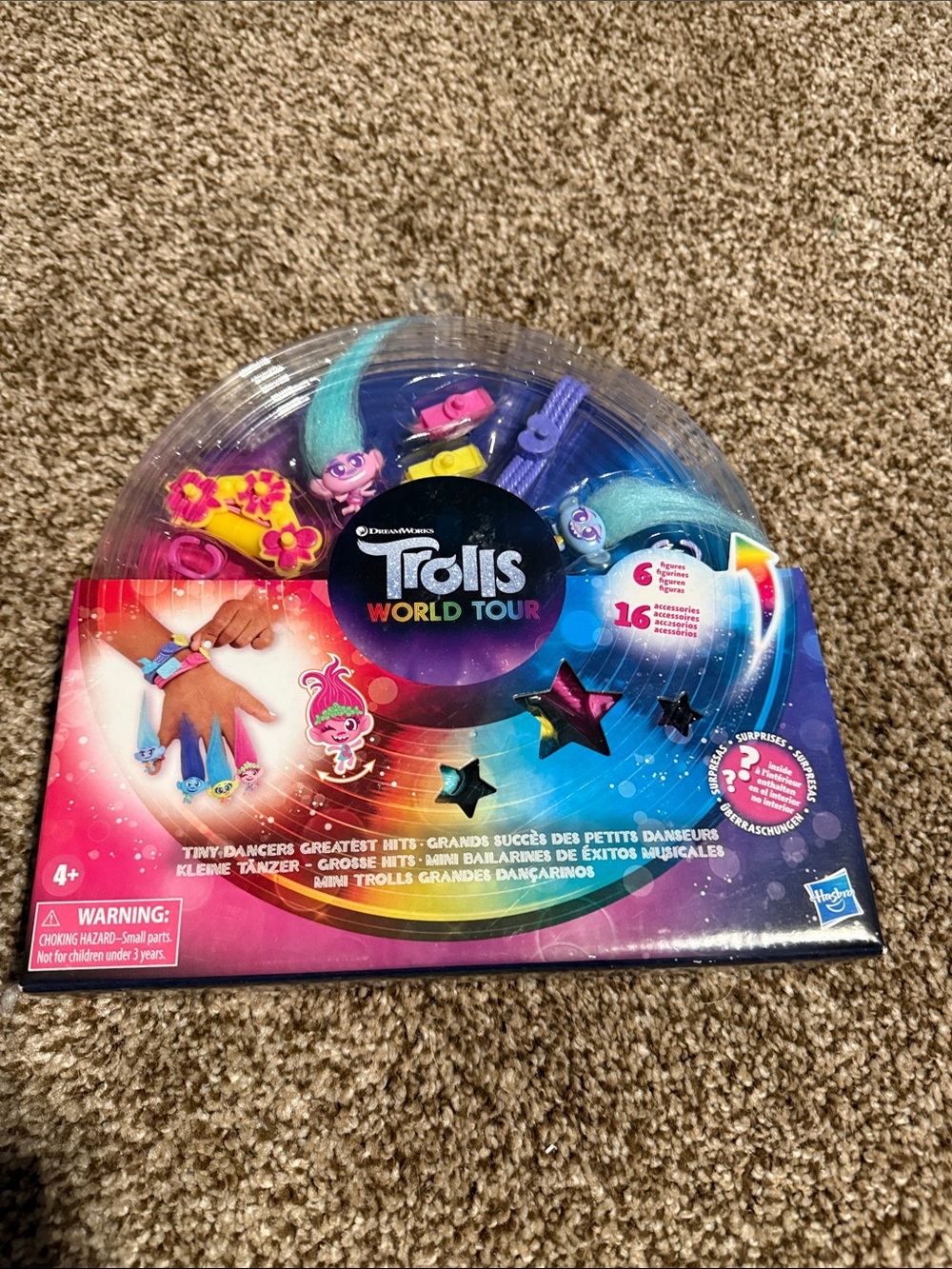 Hasbro Trolls World Tour Tiny Dancers Playset - Blue, Pink, Purple